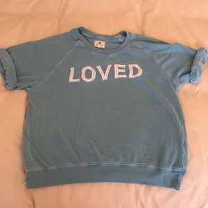 Sundry “Loved” Blue Top :)